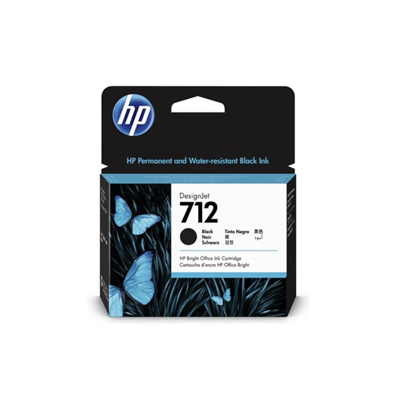 Tinta HP 3ED71A (712A) Negro 80ML