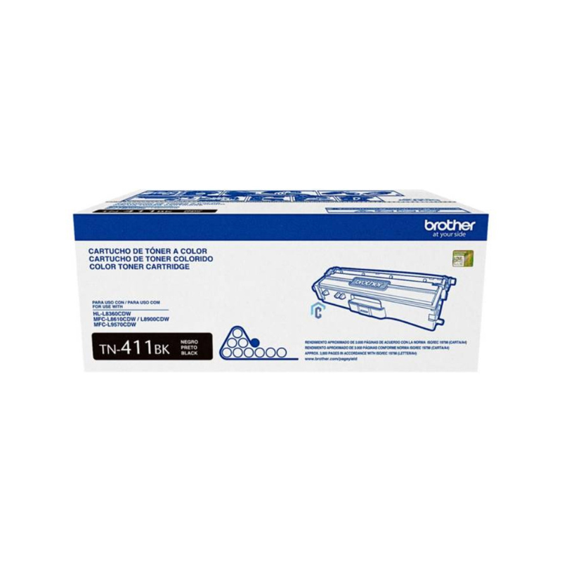 TONER BROTHER TN411BK BLACK (MFCL8900CDW)3,000 PAG.