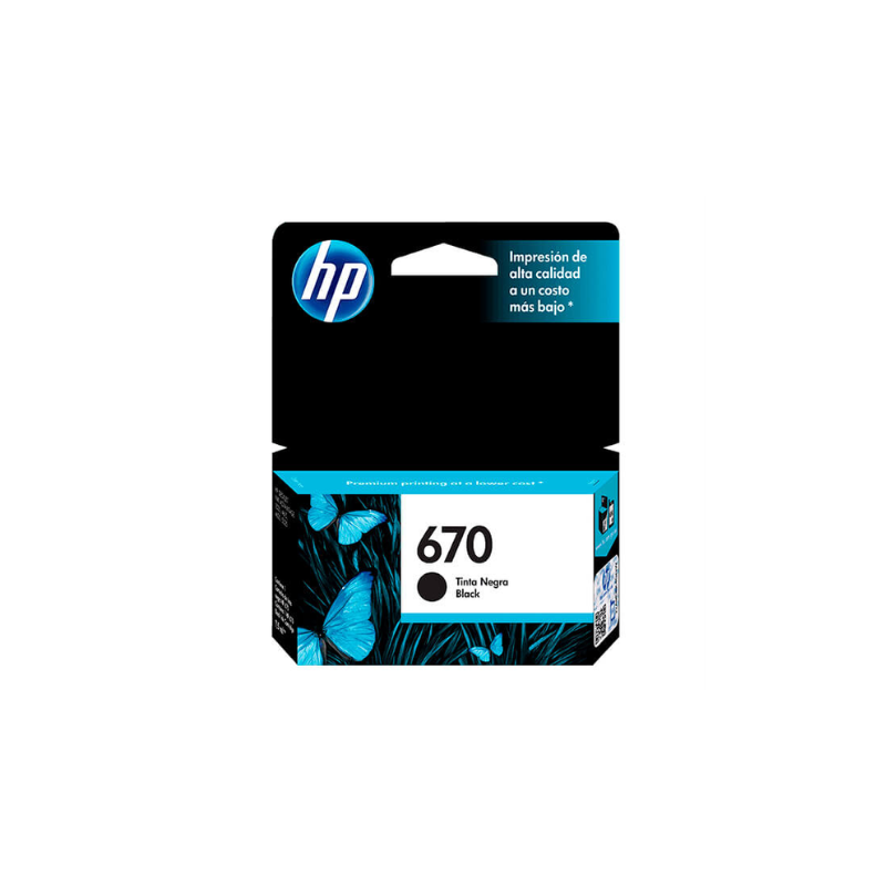 Tinta HP CZ113AL (670) Negro