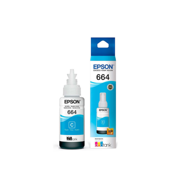 Botella de tinta Epson T664220-AL Cian