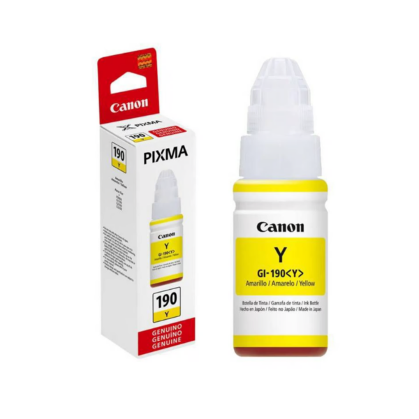 Botella de tinta Canon GI-190 Amarillo Original