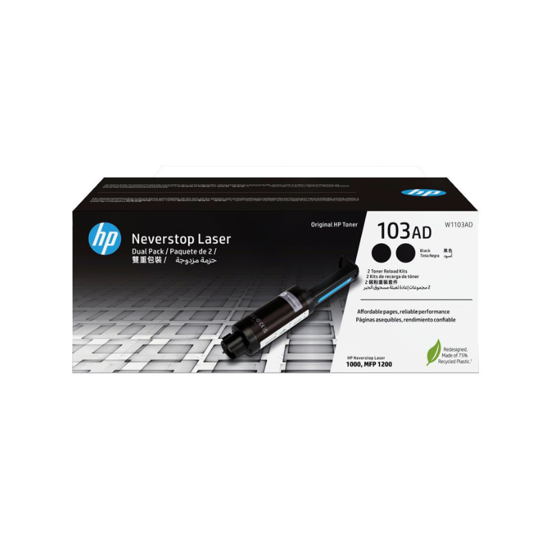 Toner HP 103AD Negro W1103AD Dual Pack 